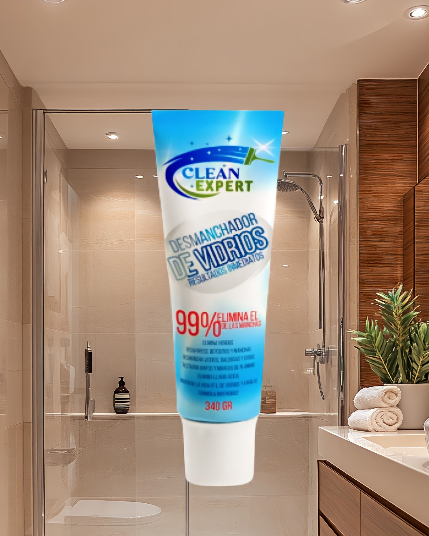 Desmanchador de Vidrios CLEAN EXPERT Presentación tubo + OBSEQUIO (esponja y guantes).