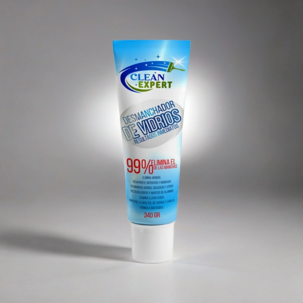 Desmanchador de Vidrios CLEAN EXPERT Presentación tubo + OBSEQUIO (esponja y guantes).